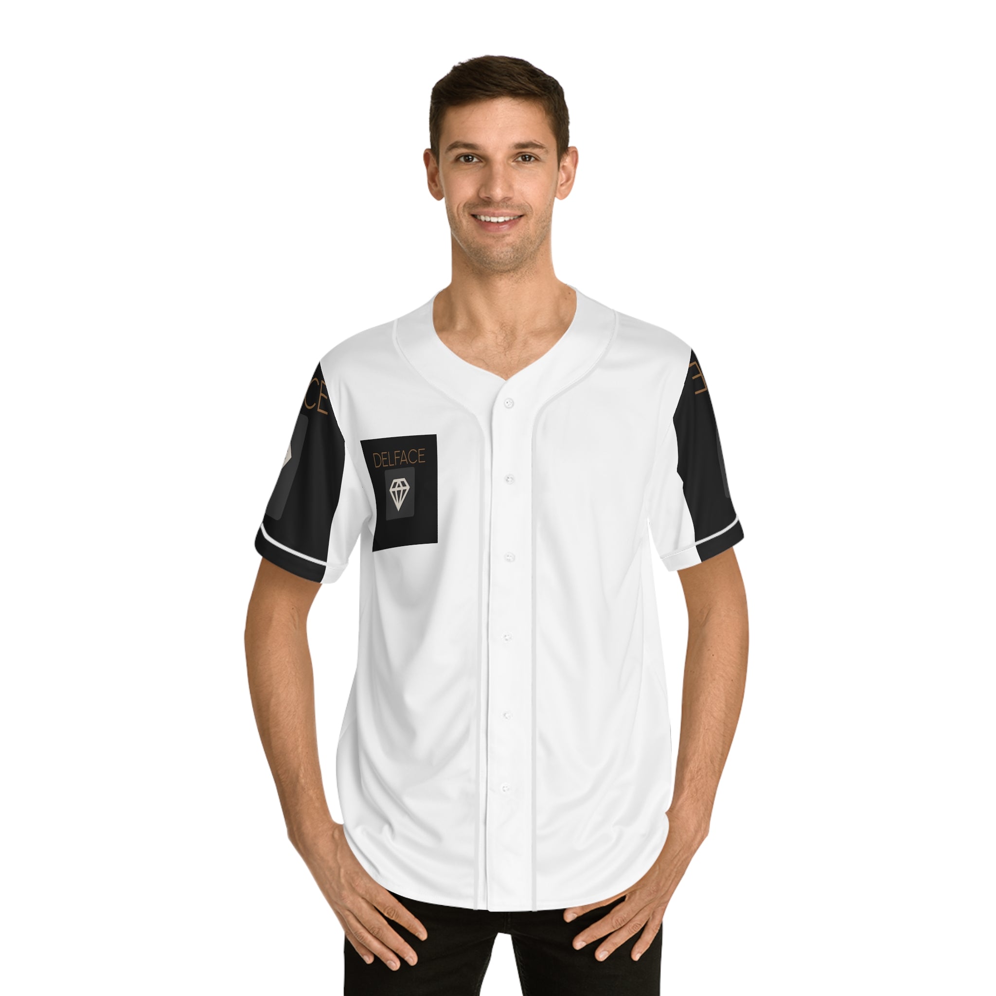 Stylish Men's Baseball DELFACE Jersey, Cool Sportswear, Casual Streetwear, Unisex Gift, Trendy Athleisure, Fan Apparel, Summer Fashion