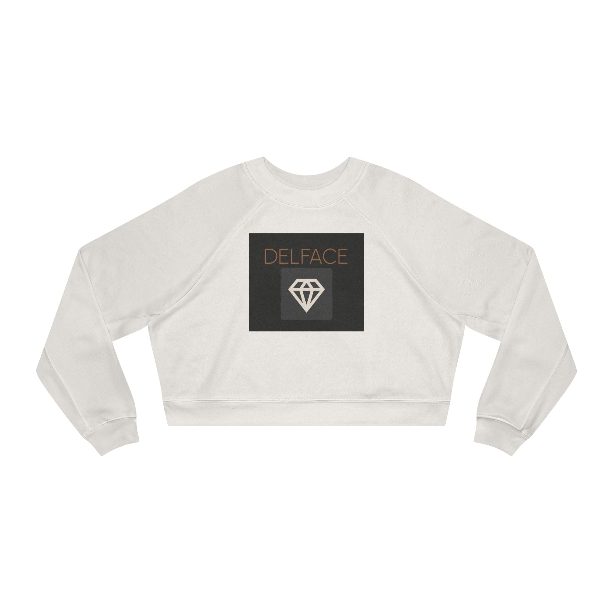 DELFACE, Chic Women's Cropped Fleece Pullover, Casual Fashion, Layering Essential, Cozy Gift, Trendy Streetwear, Dressed Up Relaxation