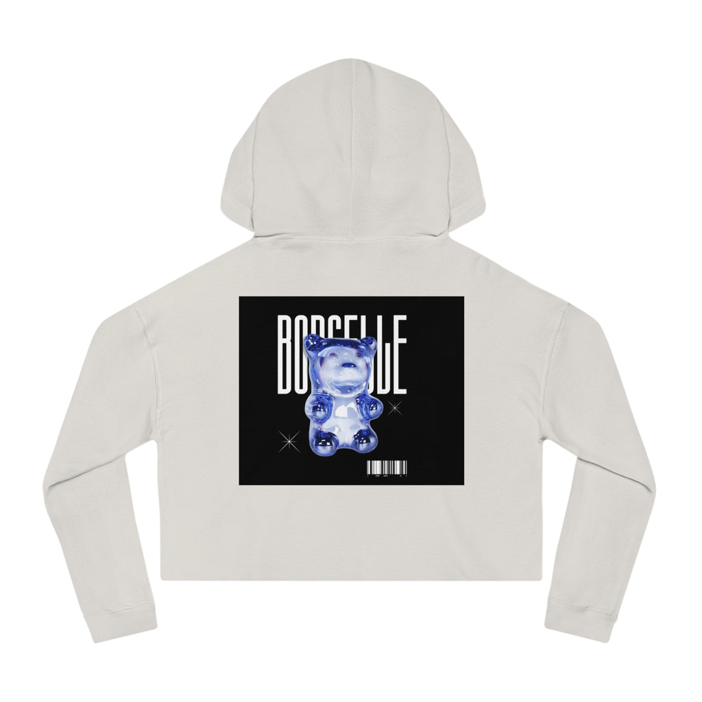Cropped Hoodie — DELFACE "Hope" & Blue Gummy Bear Graphic