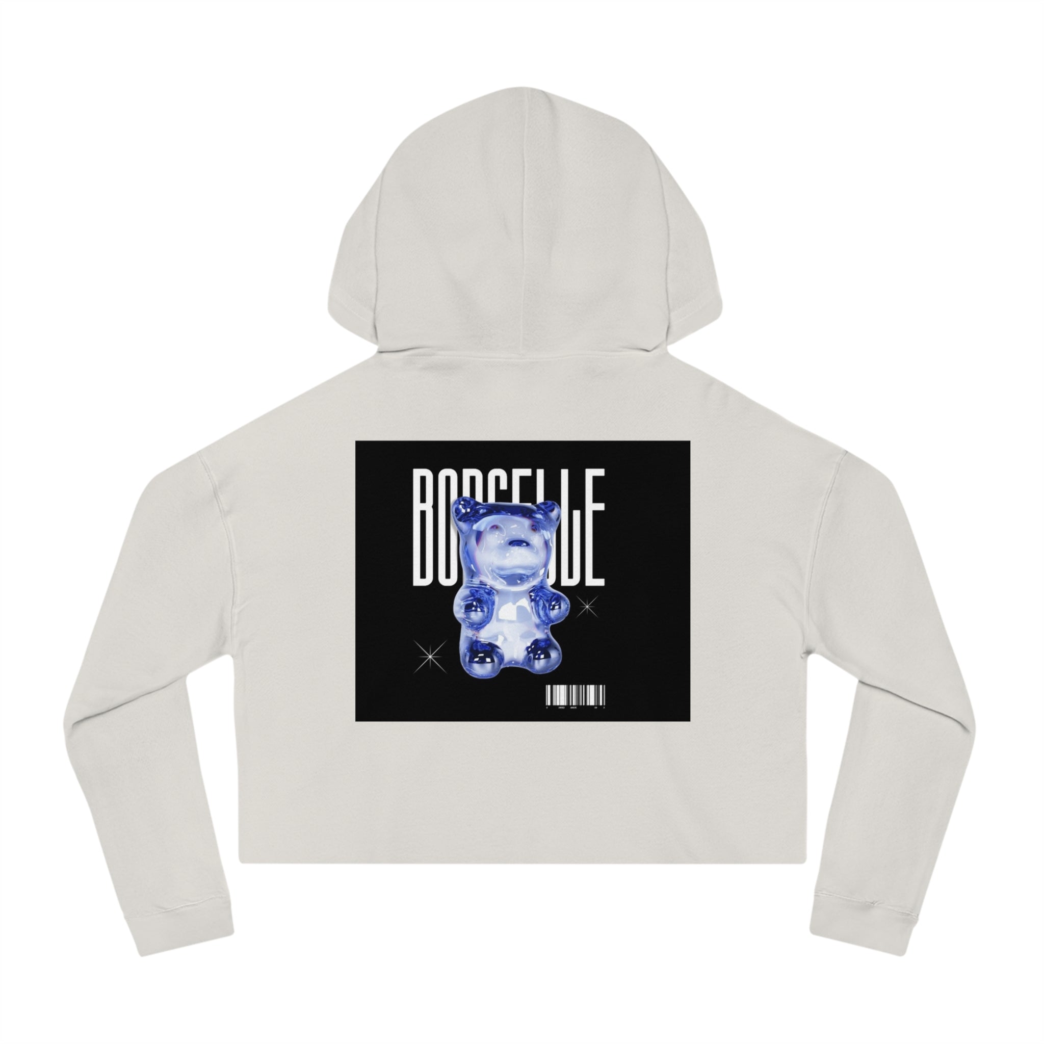 Cropped Hoodie — DELFACE "Hope" & Blue Gummy Bear Graphic