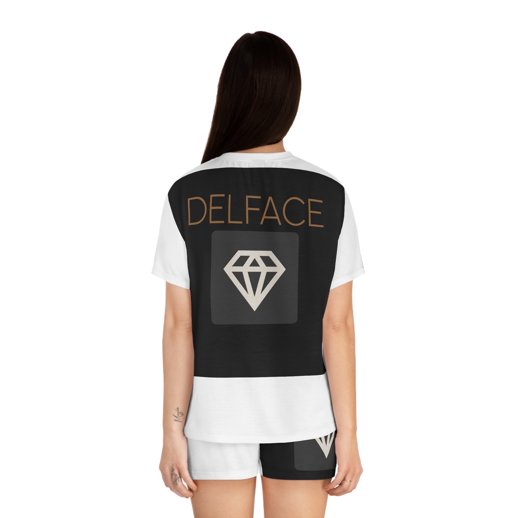 Stylish Women's DELFACE Pajama Set, Cozy Sleepwear, Perfect Gift for Her, Cute Loungewear, Bedtime Outfit, 'It's a New Day' Design