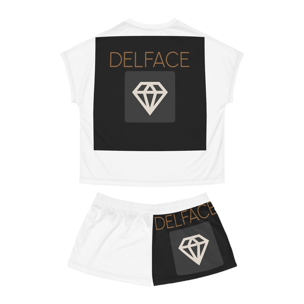 Stylish Women's DELFACE Pajama Set, Cozy Sleepwear, Perfect Gift for Her, Cute Loungewear, Bedtime Outfit, 'It's a New Day' Design