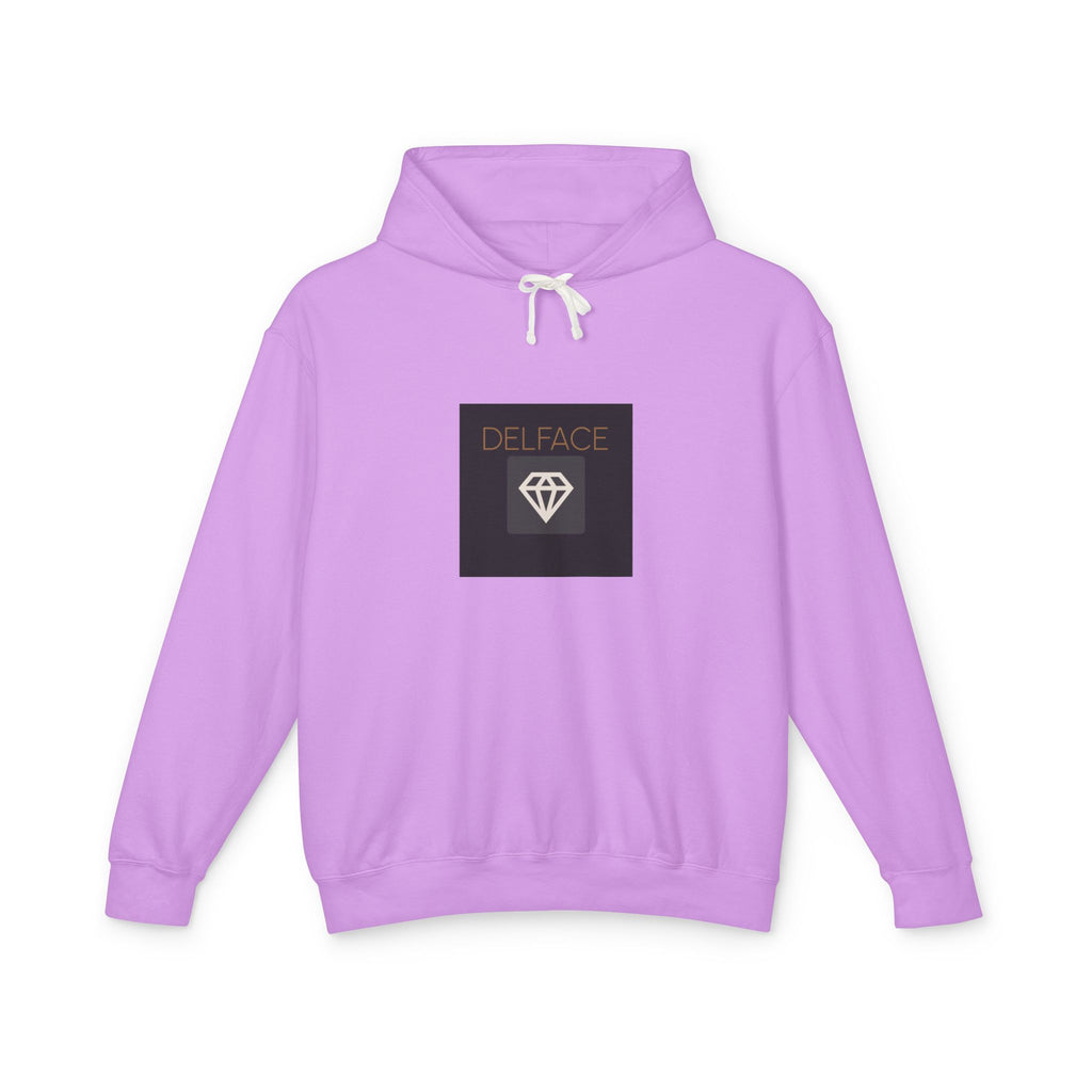 Angel Statue Graphic Hoodie — 'DELFACE' Diamond Logo Back Print