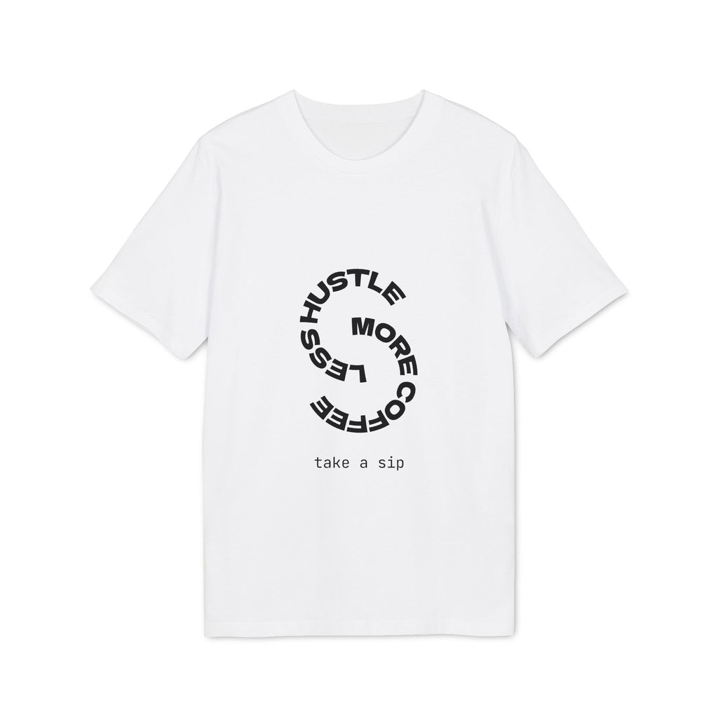 DELFACE T-shirt, Coffee Lover's Tee, Casual Wear, Gift for Creatives, Hustle and Relax Vibes, Stylish Graphic Tee