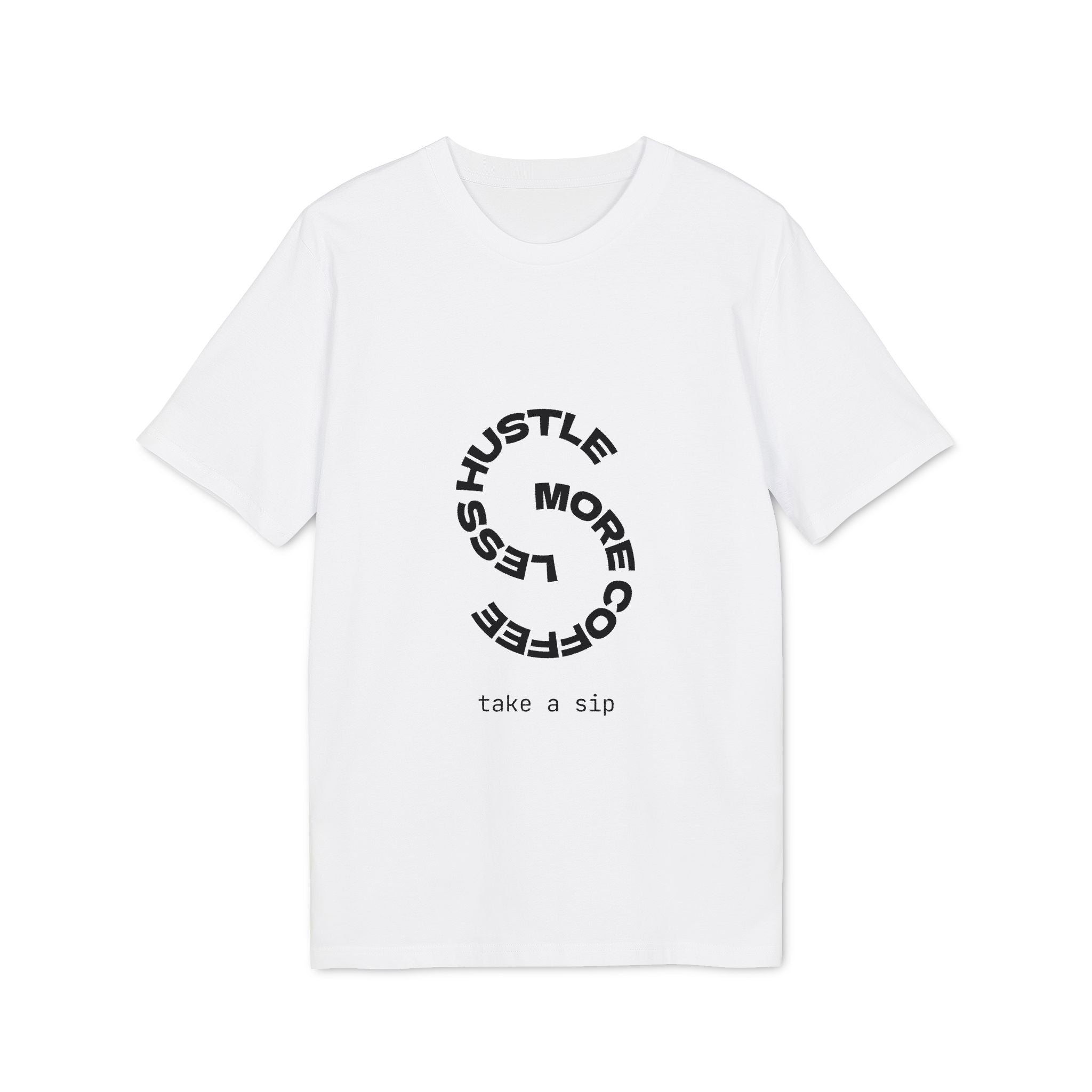 DELFACE T-shirt, Coffee Lover's Tee, Casual Wear, Gift for Creatives, Hustle and Relax Vibes, Stylish Graphic Tee