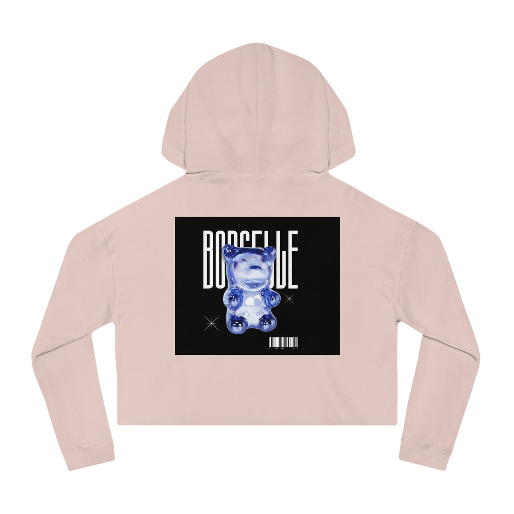 Cropped Hoodie — DELFACE "Hope" & Blue Gummy Bear Graphic