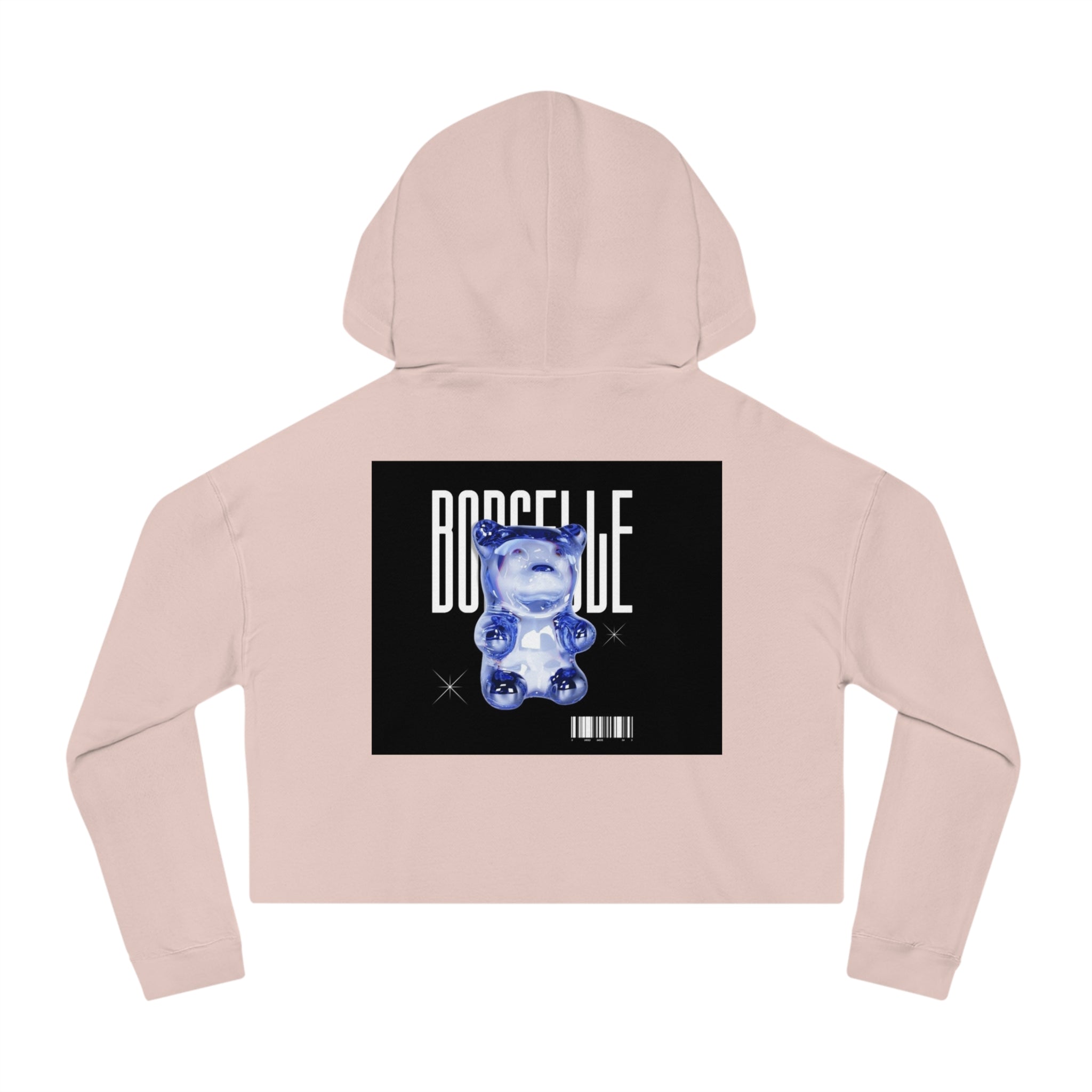 Cropped Hoodie — DELFACE "Hope" & Blue Gummy Bear Graphic