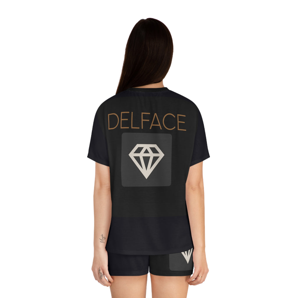 Stylish Women's DELFACE Pajama Set, Cozy Sleepwear, Perfect Gift for Her, Cute Loungewear, Bedtime Outfit, 'It's a New Day' Design