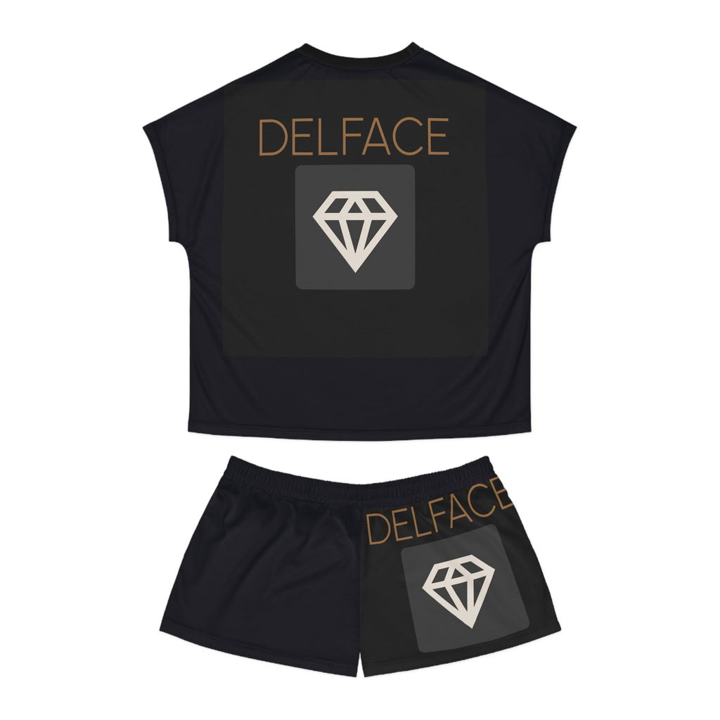 Stylish Women's DELFACE Pajama Set, Cozy Sleepwear, Perfect Gift for Her, Cute Loungewear, Bedtime Outfit, 'It's a New Day' Design