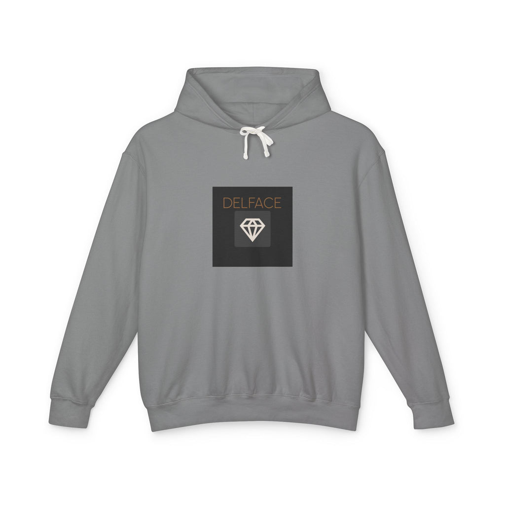 Angel Statue Graphic Hoodie — 'DELFACE' Diamond Logo Back Print