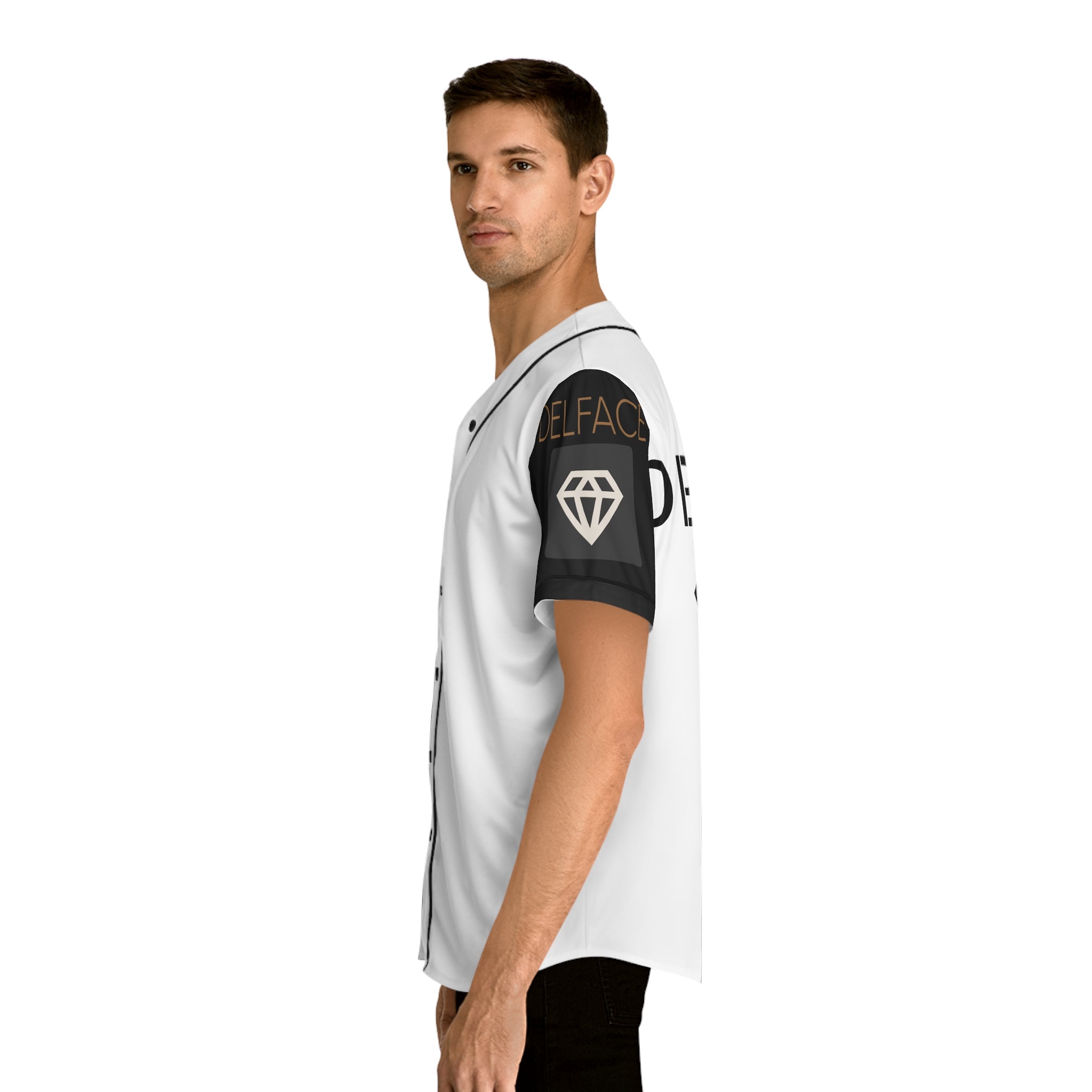 Stylish Men's Baseball DELFACE Jersey, Cool Sportswear, Casual Streetwear, Unisex Gift, Trendy Athleisure, Fan Apparel, Summer Fashion