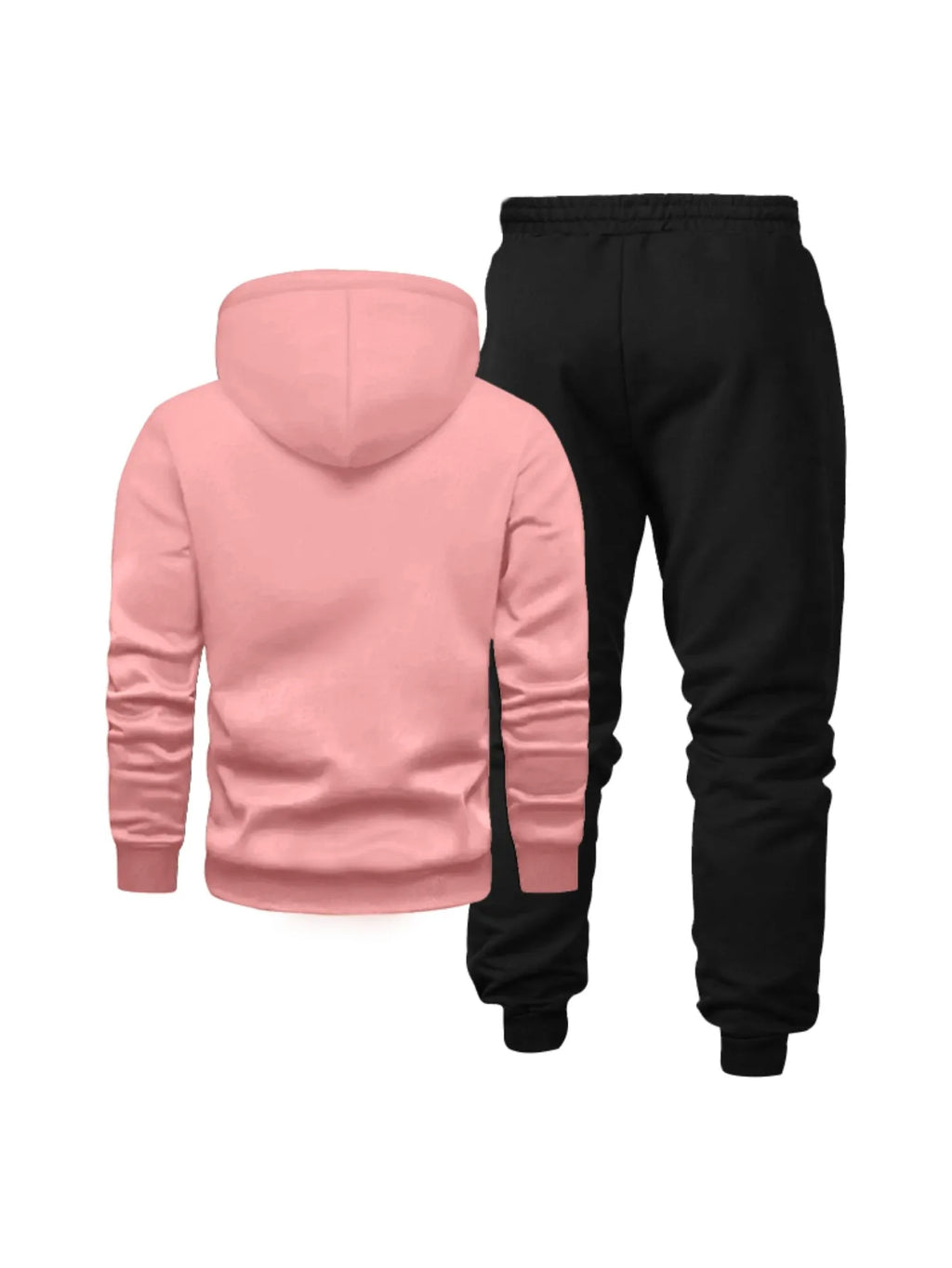 Men's printed hooded sweatshirt and pants set, new winter/spring edition of casual sportswear and lace-up casual pants