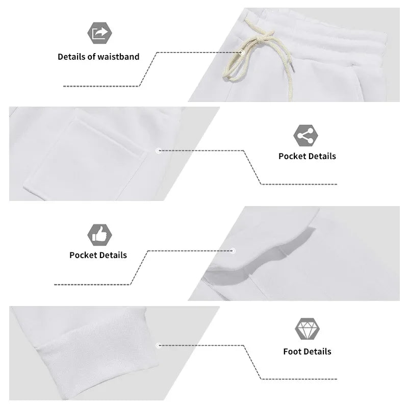 Men's Long-Sleeved Fleece Sweatshirt Suit Stand-up Collar Zipper American Men's Clothing Autumn Winter New 1/2pieces