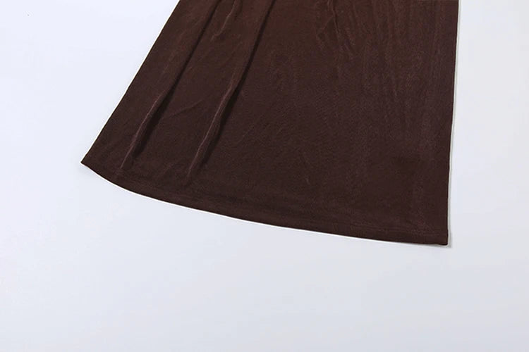 Sisterlinda Folds Maxi Dress Women o-Neck Full Sleeve Solid Banquet Elegant Vacation Fashion Autumn Skinny Casual Simple Vestido