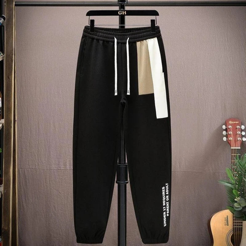 Men Loose Tracksuit Set M-8XL Sweatshirt Sweatpants 2 Piece Sets Korean Style Top Sports Pants Suits Clothes for Men 2025