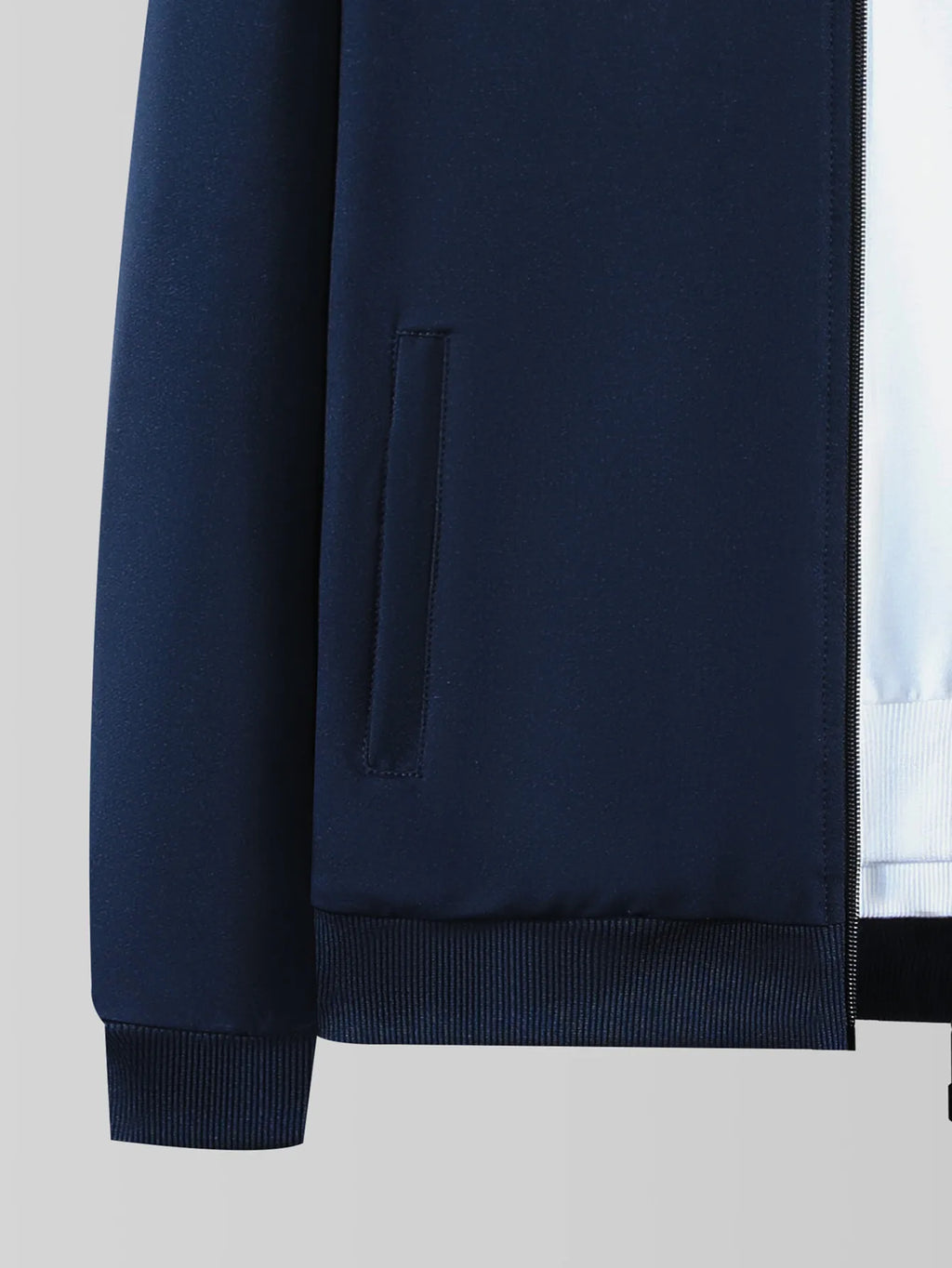 Men's casual sportswear set, spring and autumn stand-up collar open jacket, elastic waist pants, two-piece set, fashionable runn