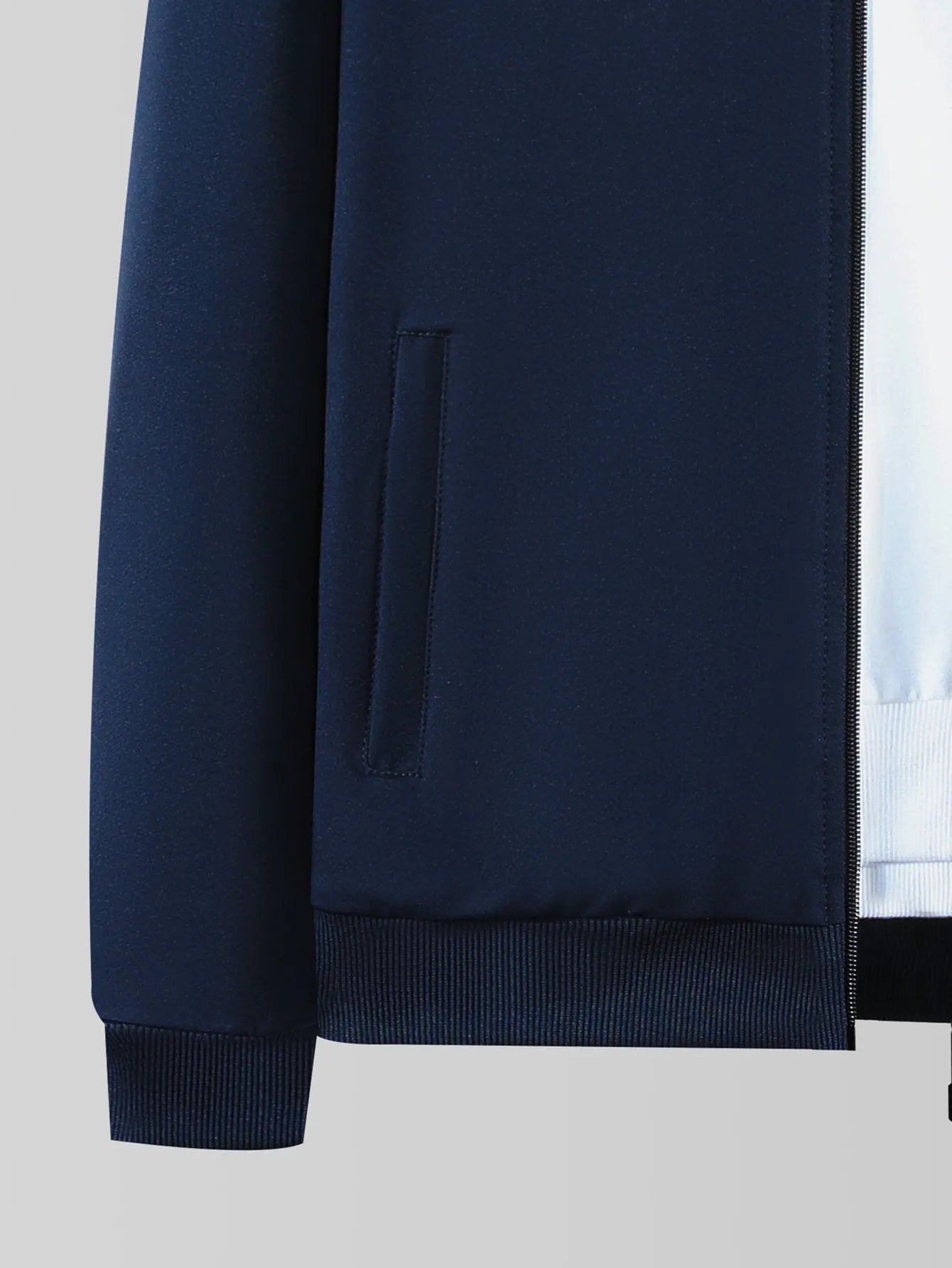 Men's casual sportswear set, spring and autumn stand-up collar open jacket, elastic waist pants, two-piece set, fashionable runn