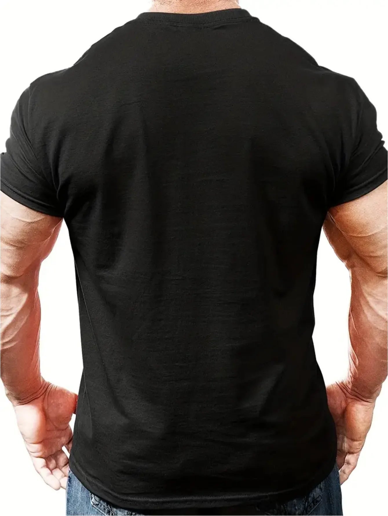 Summer men's 100% pure cotton poker card graphic print casual loose sports comfortable round neck short sleeved T-shirt top